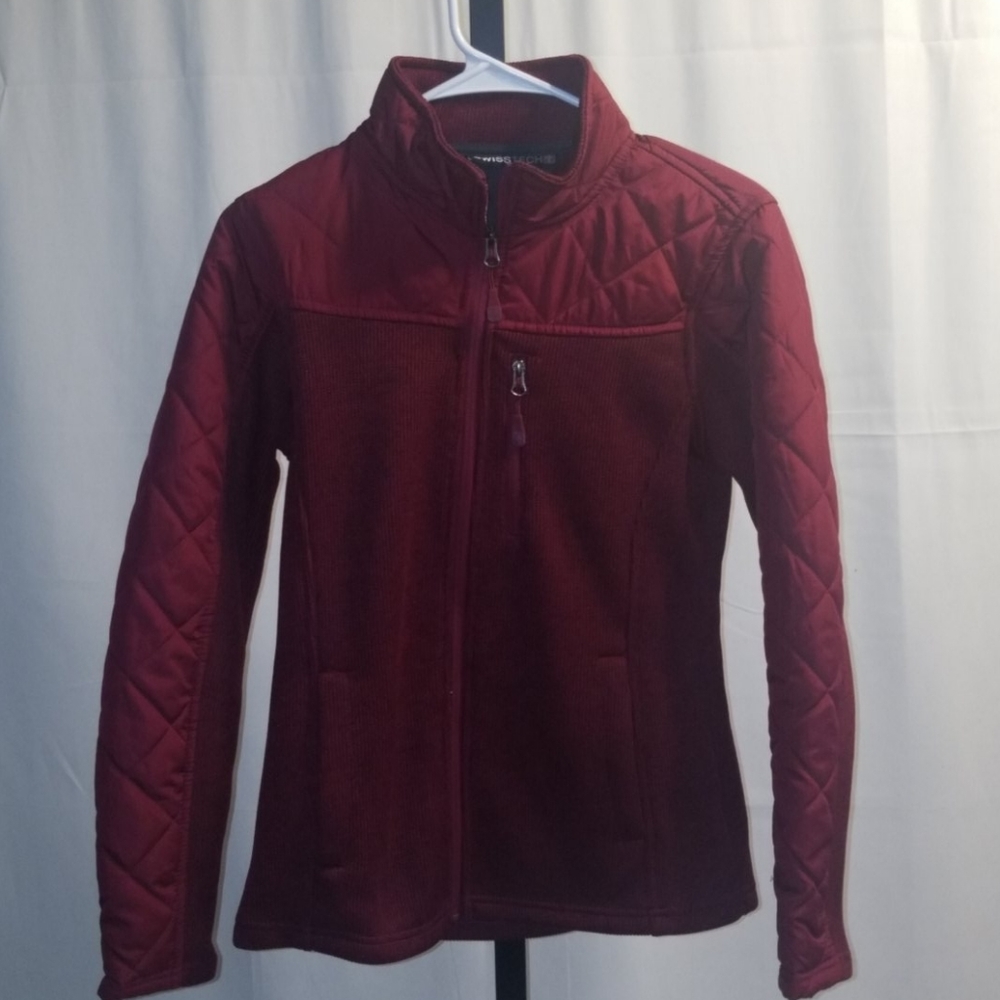 Swiss Tech Sweater Ski Jacket (Maroon)